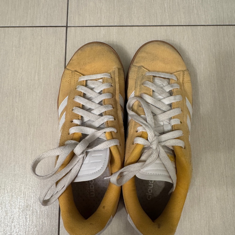 Adidas Yellow and White Sneakers